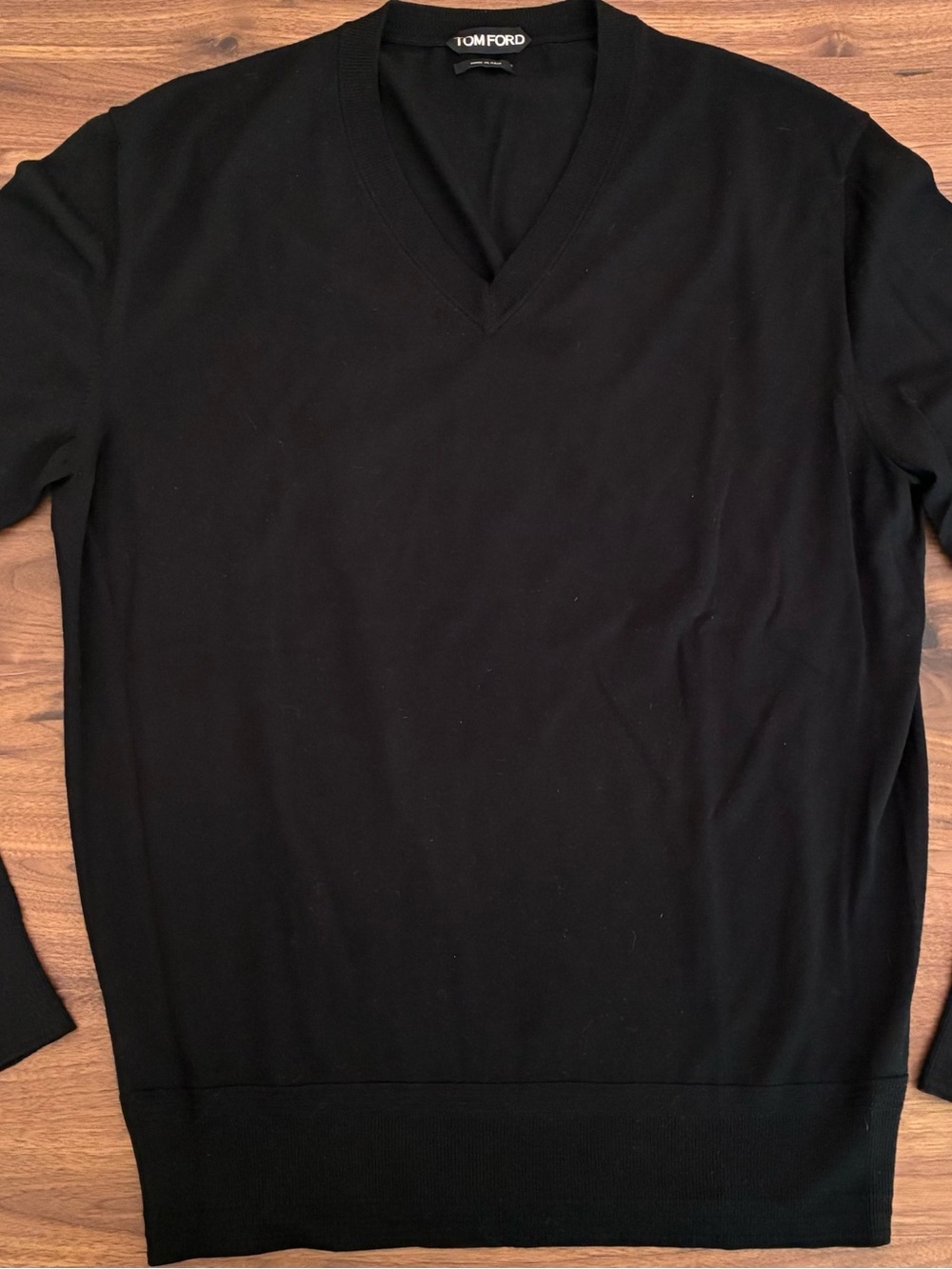 Tom Ford Black V-Neck Knit Sweater